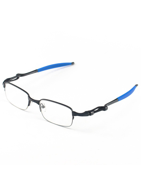 Armação de Óculos Retangular Coilover Molinha OX5043 Preto e Azul